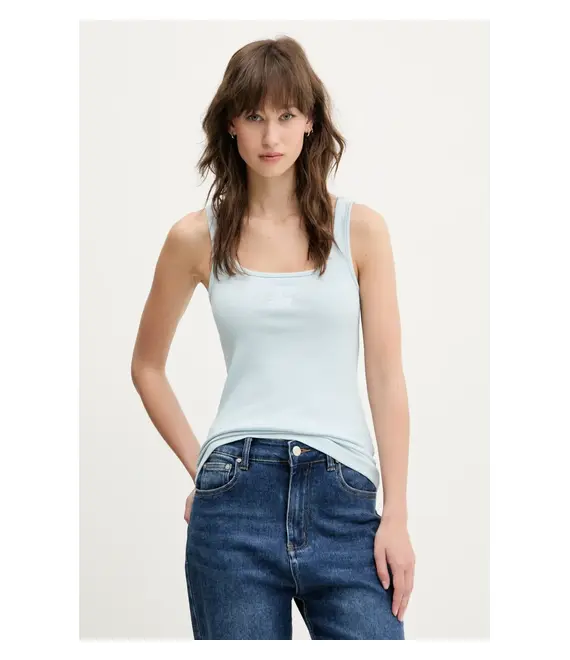 Top Guess Jeans χρώμα: μπλε, W5GP26 KA0H1