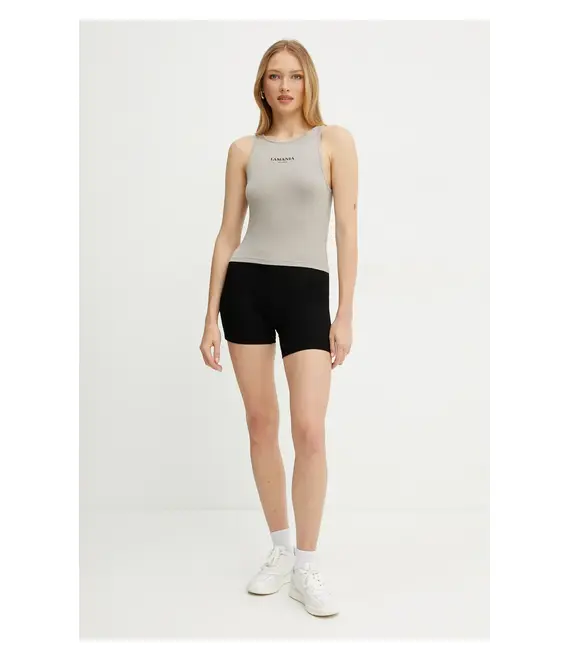 Top La Mania χρώμα: μπεζ, BASIC CROP TOP
