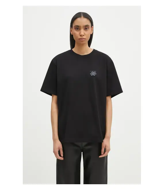Βαμβακερό μπλουζάκι Filling Pieces χρώμα: μαύρο, 74499861861