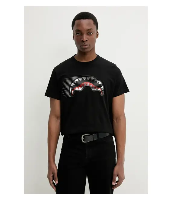 Βαμβακερό μπλουζάκι Sprayground χρώμα: μαύρο, SP721BLK