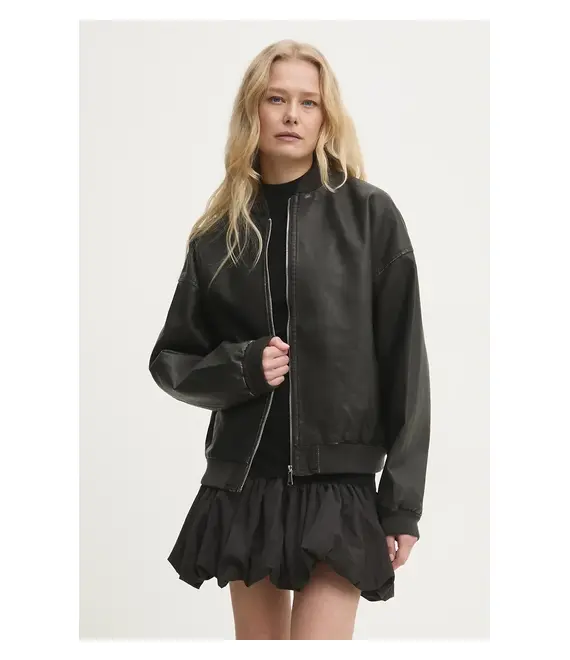 Μπουφάν bomber Answear Lab γυναικεία, χρώμα: καφέ