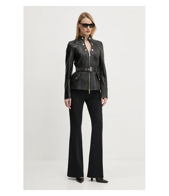 Δερμάτινο μπουφάν Blugirl Blumarine χρώμα: μαύρο, RA5087.P0356