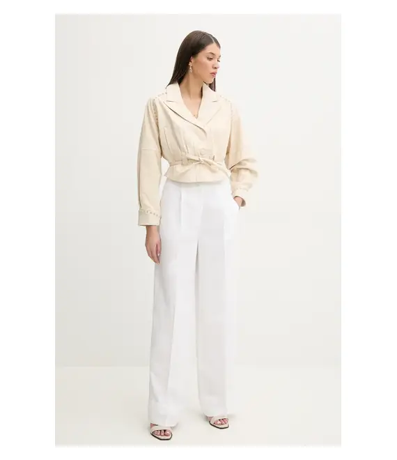 Δερμάτινo jacket Blugirl Blumarine χρώμα: μπεζ, RA5214.P0356