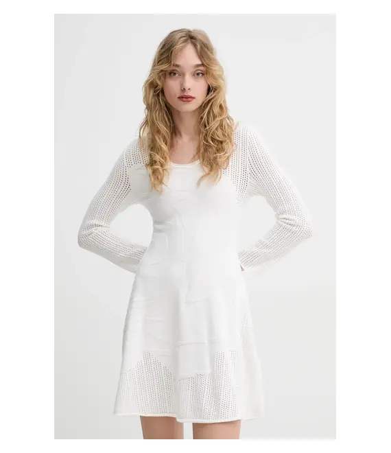 Φόρεμα Blugirl Blumarine χρώμα: μπεζ, RA5013.MS99E