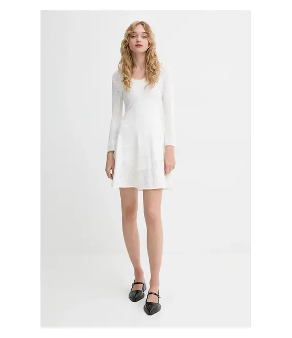 Φόρεμα Blugirl Blumarine χρώμα: μπεζ, RA5013.MS99E