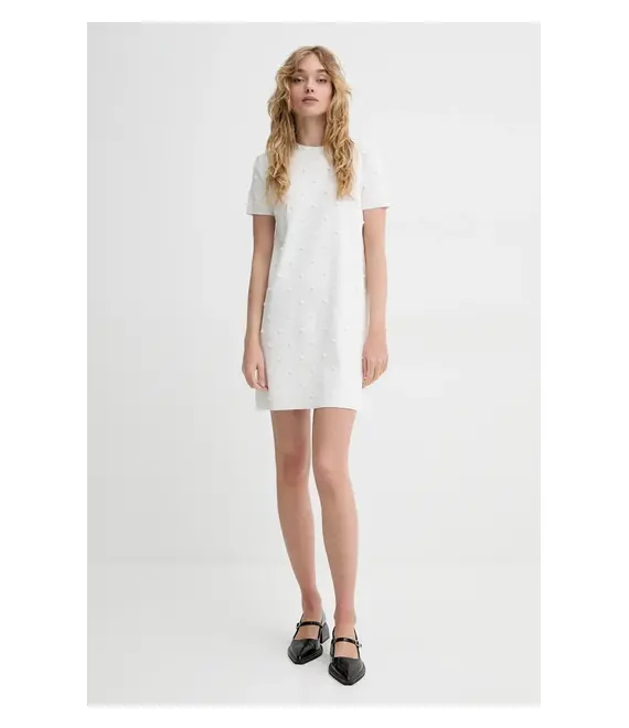 Φόρεμα Blugirl Blumarine χρώμα: μπεζ, RA5100.MS46M