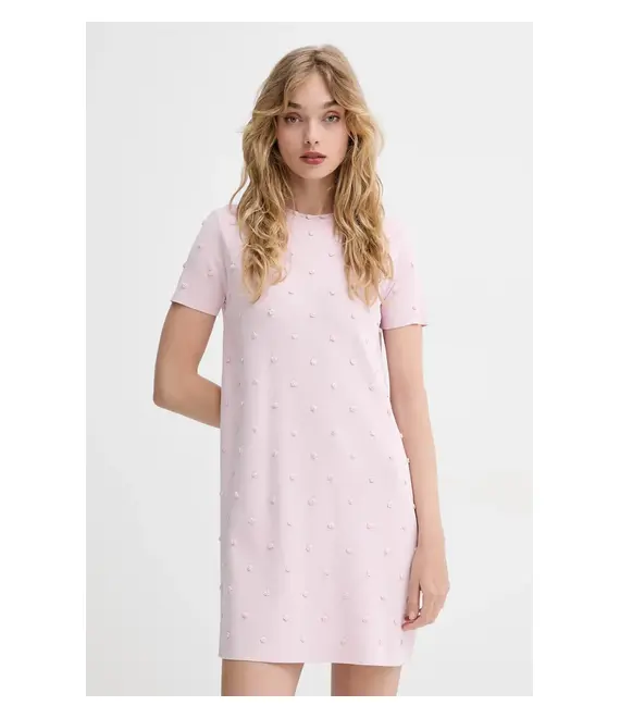 Φόρεμα Blugirl Blumarine χρώμα: ροζ, RA5100.MS46M