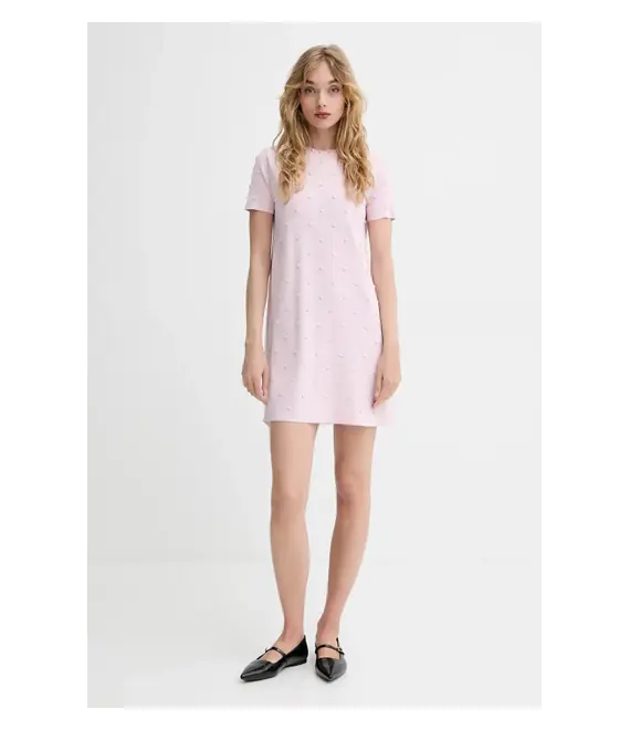 Φόρεμα Blugirl Blumarine χρώμα: ροζ, RA5100.MS46M