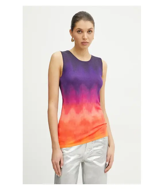 Top Silvian Heach OTRIM χρώμα: μοβ, CVP25042TO