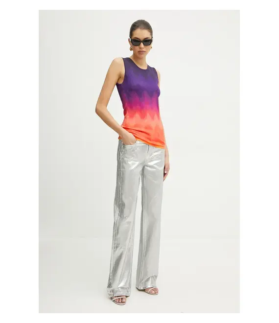 Top Silvian Heach OTRIM χρώμα: μοβ, CVP25042TO