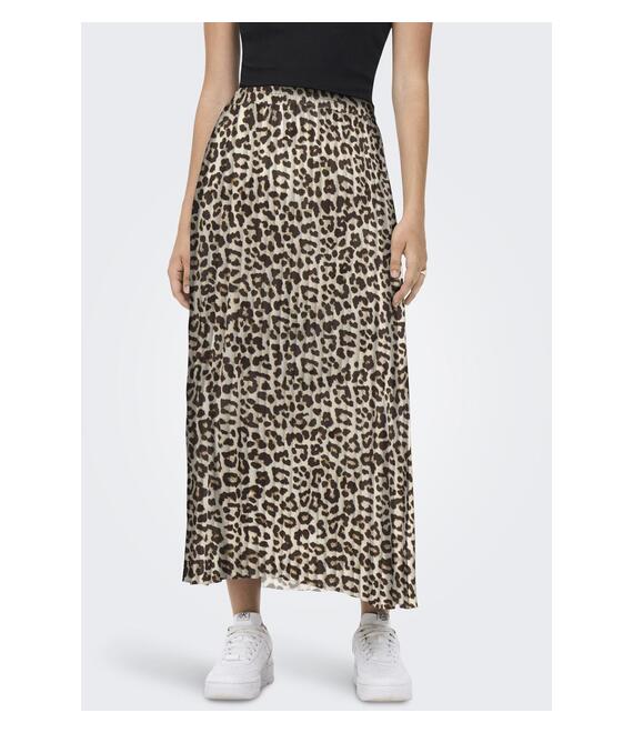 Φούστα πλισέ με print ONLY 15222539 - Leopard