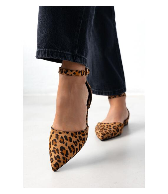 Μπαλαρίνες μυτερές με μπαρέτα TFP - Leopard