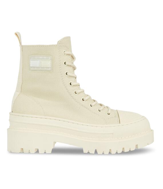 Μποτάκια Tommy Hilfiger Tjw Foxing Canvas Boot EN0EN02216 Μπεζ