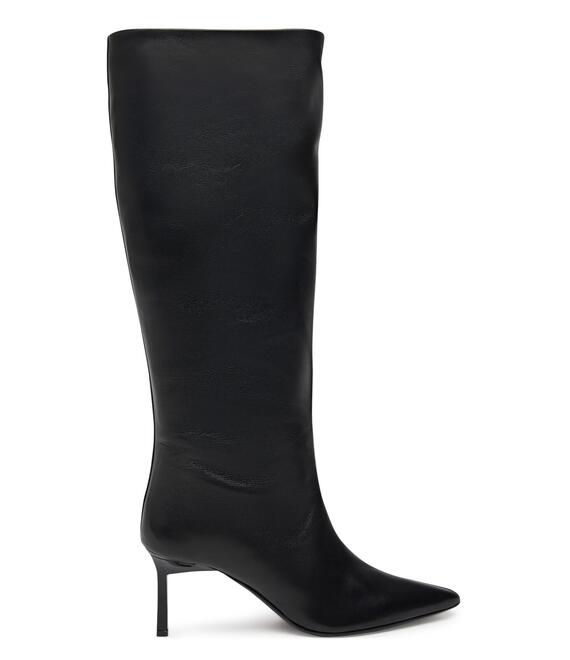 Μπότες Calvin Klein Heel Knee Boot 70 Lth HW0HW02162 Μαύρο