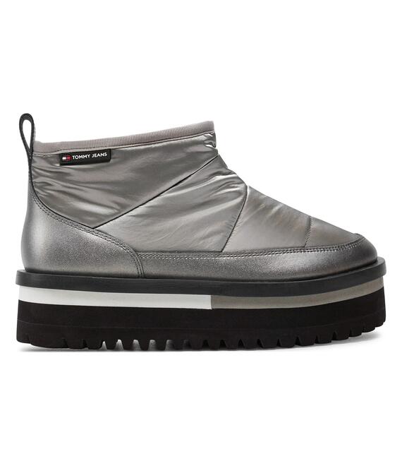 Μπότες Χιονιού Tommy Jeans Tjw Nylon Flatform Boot Wl EN0EN02689 Ασημί
