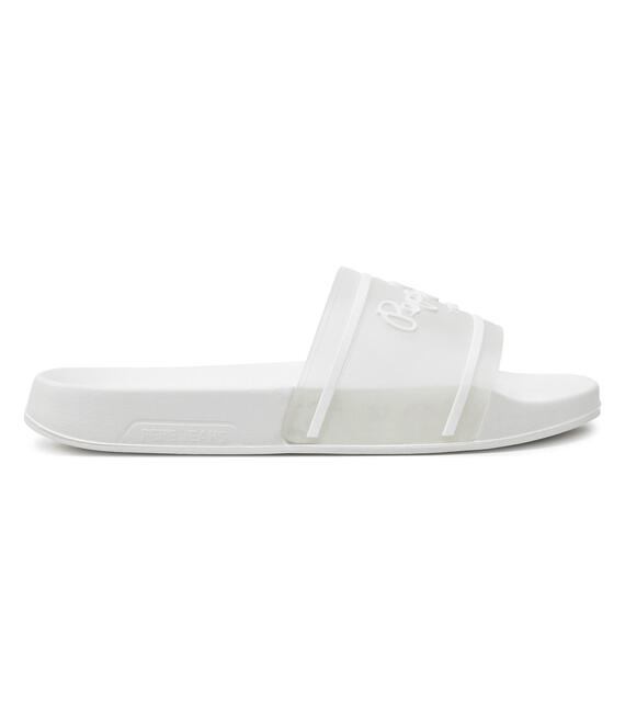 Παντόφλες Pepe Jeans Slider Translucent W PLS70147 Λευκό