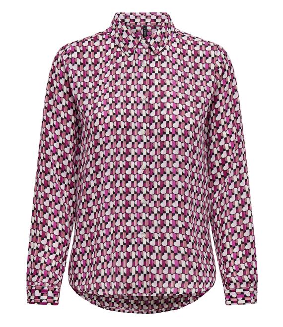 Πουκάμισο με print ONLY 15248787 - Magenta