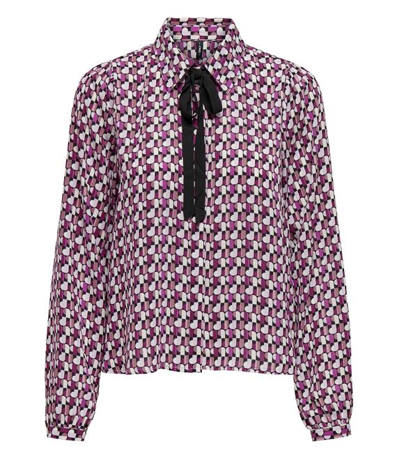 Πουκάμισο με print ONLY 15329605 - Magenta