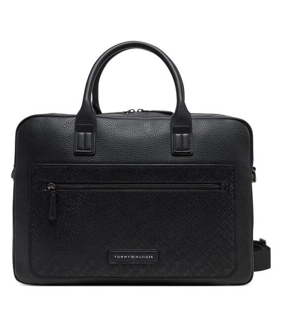 Τσάντα για laptop Tommy Hilfiger Th Monogram Computer Bag AM0AM13209 Μαύρο