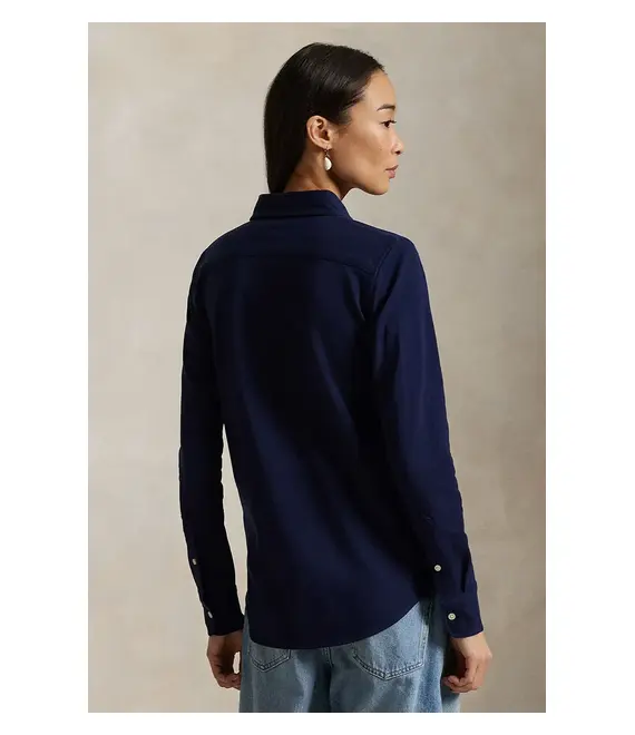Βαμβακερό πουκάμισο Polo Ralph Lauren χρώμα: μαύρο, 211924258