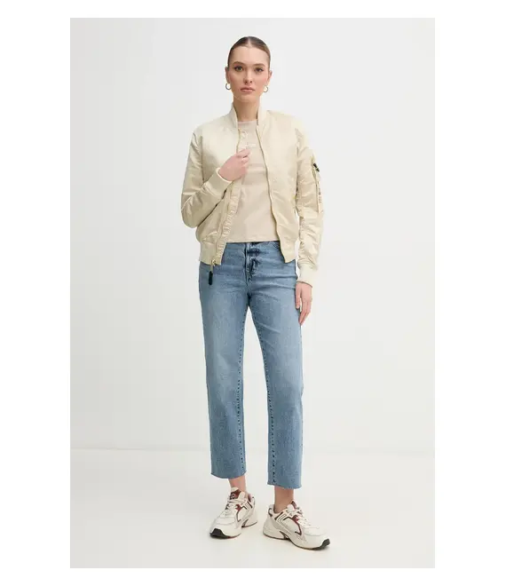 Μπουφάν bomber Alpha Industries MA-1 VF LW γυναικείο, χρώμα: μπεζ