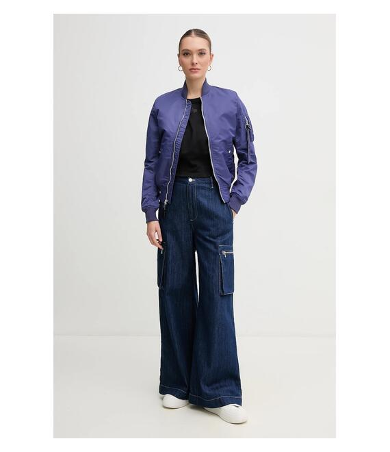 Μπουφάν bomber Alpha Industries MA-1 VF LW γυναικείο, χρώμα: μοβ