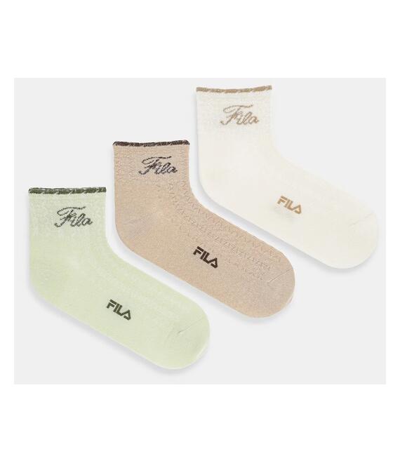 Κάλτσες Fila 3-pack χρώμα: μπεζ, F6787