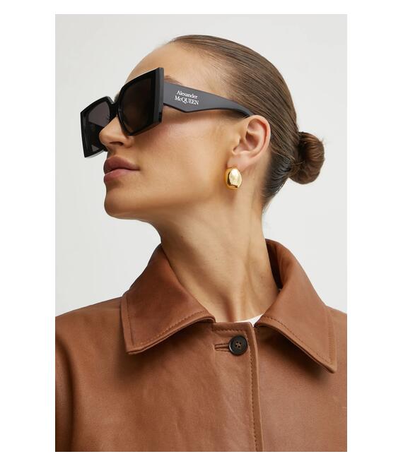 Γυαλιά ηλίου Alexander McQueen χρώμα: μαύρο, AM0467S
