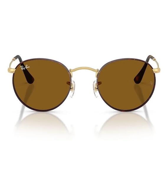 Γυαλιά ηλίου Ray-Ban ROUND METAL χρώμα: καφέ, 0RB3447