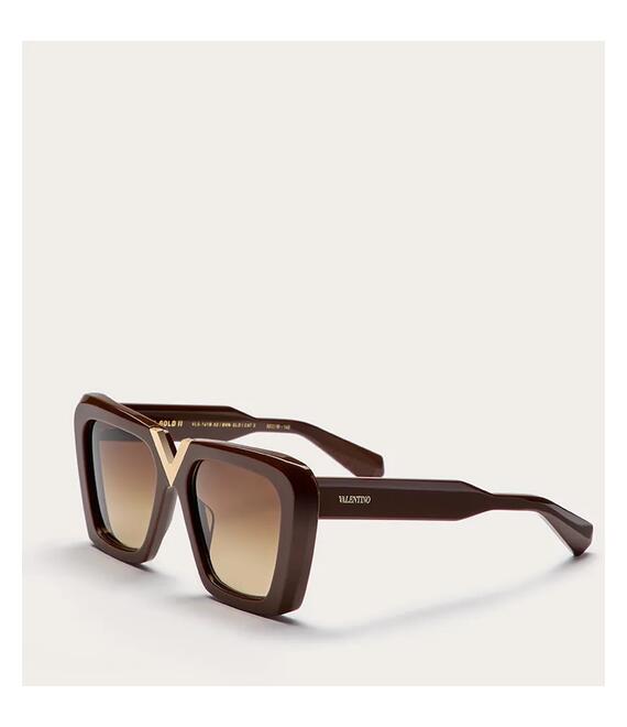 Γυαλιά ηλίου Valentino V - GOLD - II χρώμα: καφέ, VLS.161B