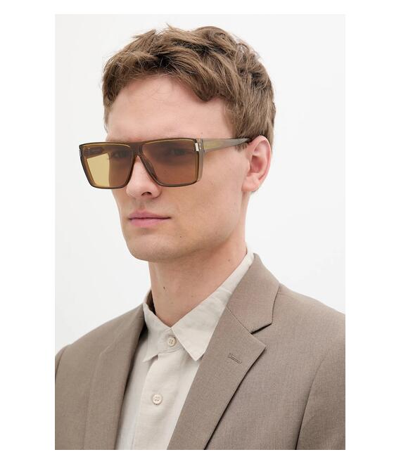 Γυαλιά Saint Laurent χρώμα: καφέ, SL 756