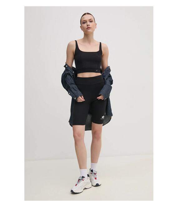 Σορτς Alpha Industries χρώμα μαύρο 116052.03