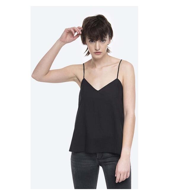 Βαμβακερή μπλούζα Norse Projects Sille Light χρώμα: μαύρο
