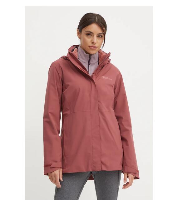 Αθλητική μπλούζα Jack Wolfskin Taunus χρώμα: μοβ
