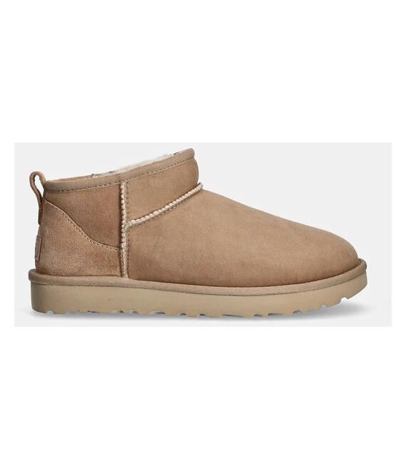 Μπότες σουέτ UGG Classic Ultra Mini χρώμα: καφέ 1116109.SAN F30