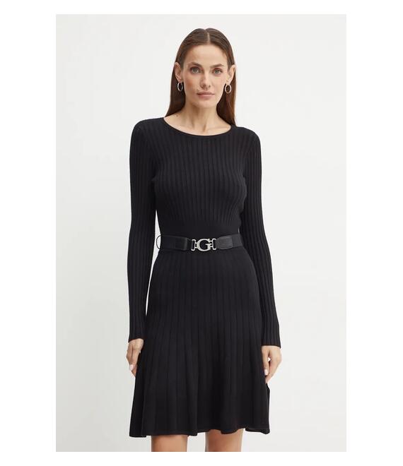 Φόρεμα Guess χρώμα: μαύρο