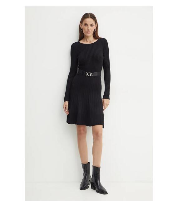 Φόρεμα Guess χρώμα: μαύρο