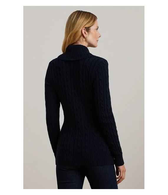 Βαμβακερό πουλόβερ Lauren Ralph Lauren χρώμα: καφέ