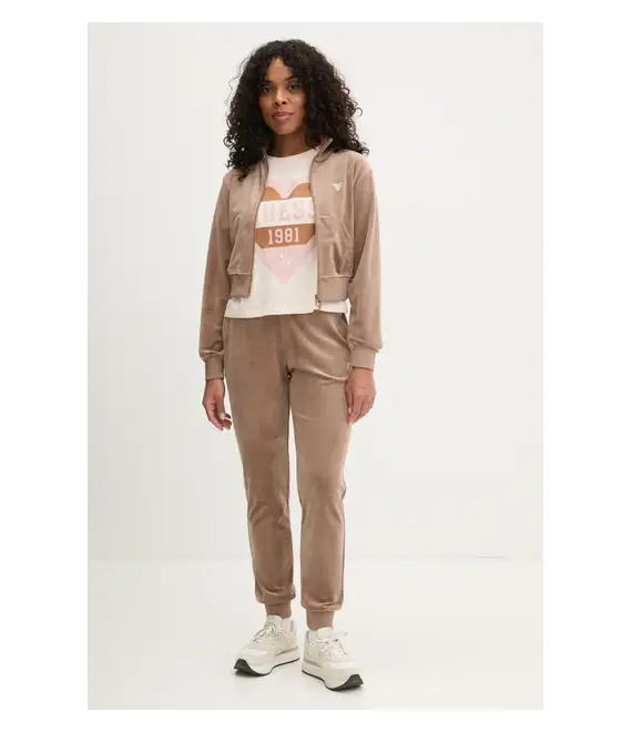 Μπλούζα Guess χρώμα: μπεζ