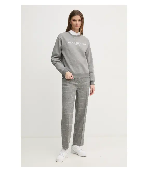 Μπλούζα Tommy Hilfiger χρώμα: γκρι, WW0WW39791