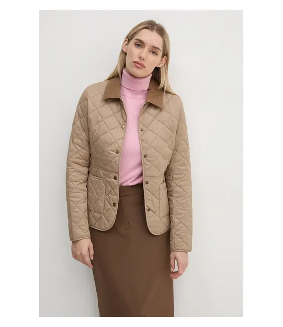 Μπουφάν Barbour χρώμα: μπεζ