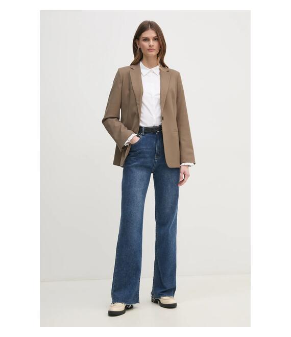 Σακάκι Tommy Hilfiger χρώμα: καφέ