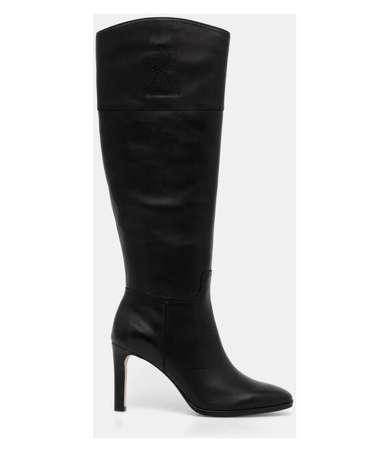 Δερμάτινες μπότες Lauren Ralph Lauren Page γυναικείες, χρώμα: μαύρο, 802915403001 F3802915403001