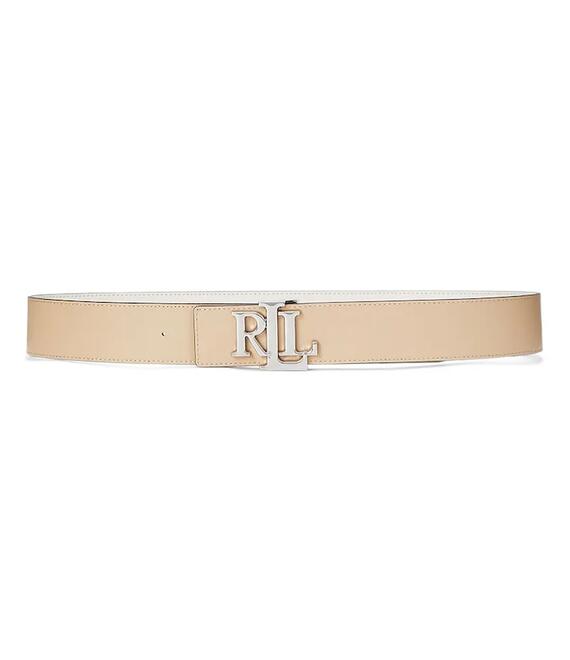 Δερμάτινη ζώνη Lauren Ralph Lauren χρώμα: μπεζ, 412912041