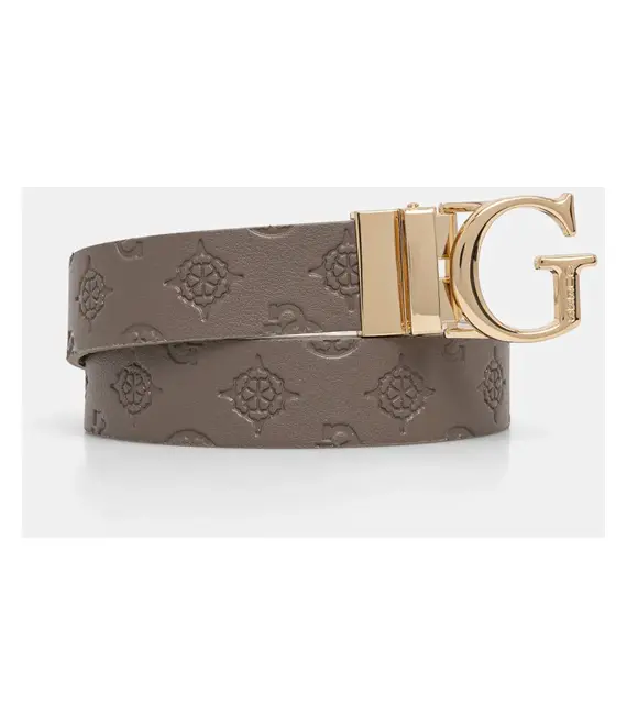 Αναστρέψιμη ζώνη Guess χρώμα: καφέ
