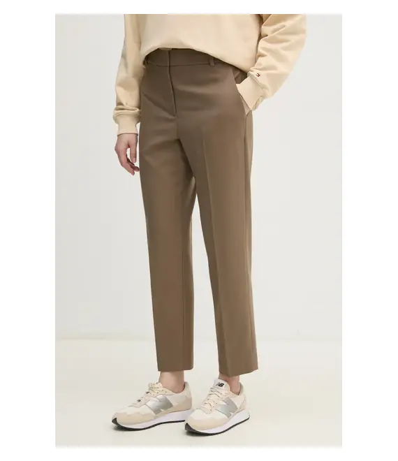 Παντελόνι Tommy Hilfiger χρώμα: κόκκινο, WW0WW39723