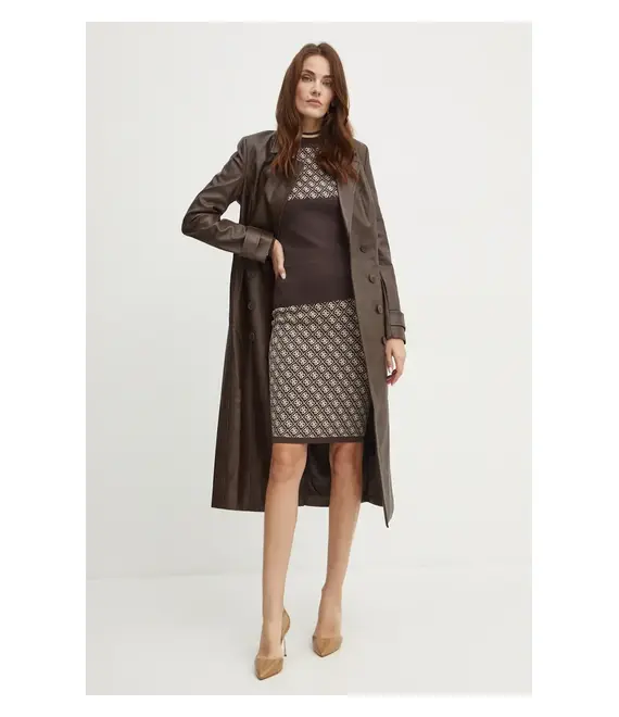 Πουλόβερ Guess χρώμα: καφέ