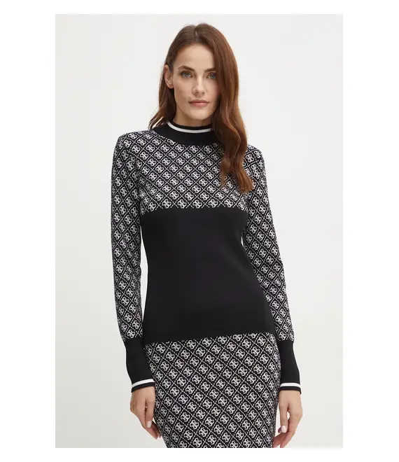 Πουλόβερ Guess χρώμα: μαύρο