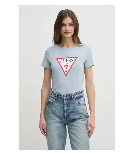 Βαμβακερό μπλουζάκι Guess