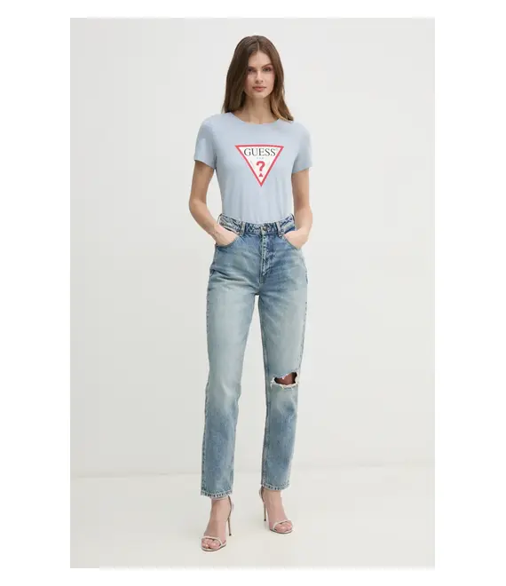 Βαμβακερό μπλουζάκι Guess